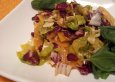 Rohköstlicher Rosenkohl-Radicchio-Kürbis-Salat mit Granatapfel & Orangenvinaigrette